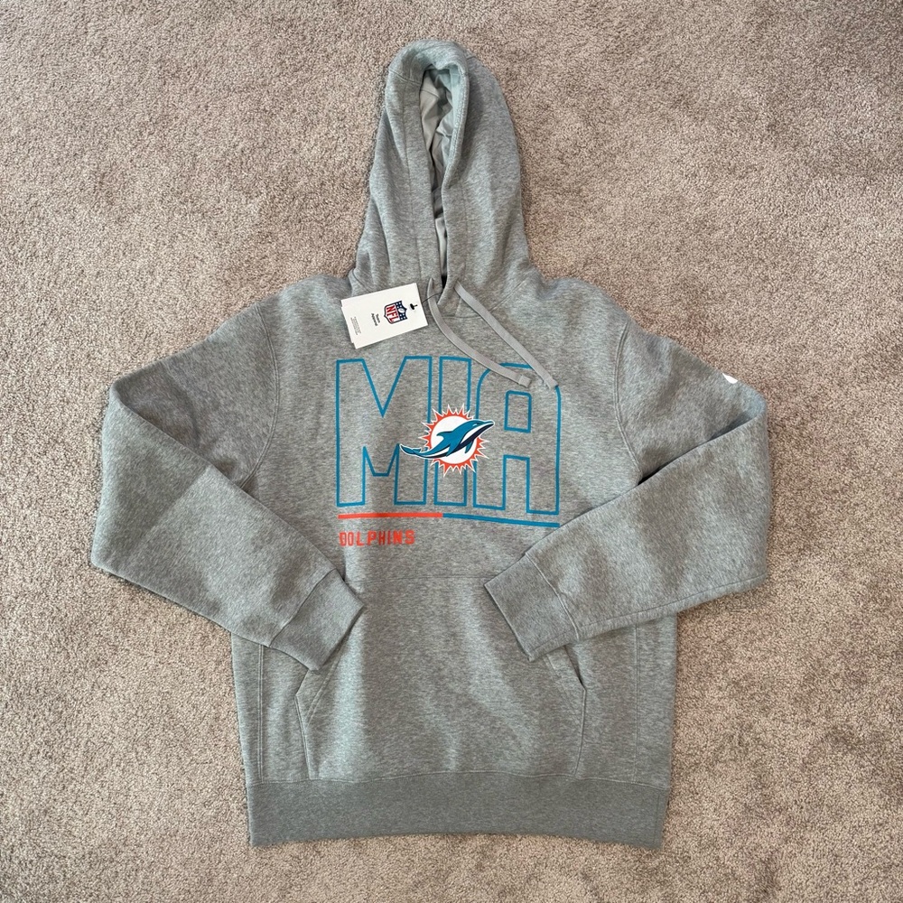 Men’s Size Medium Nike Miami Dolphins Hoodie Gray NFL